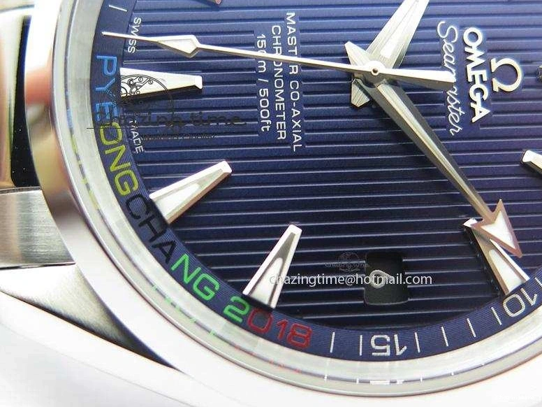 0310 Aqua Terra ‘PyeongChang 2018’ V6F Best Edition Blue Dial On SS Bracelet A UrbanChic 8251